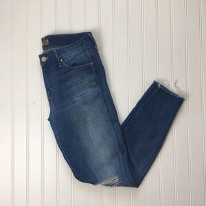 MOTHER Denim Looker Ankle Fray